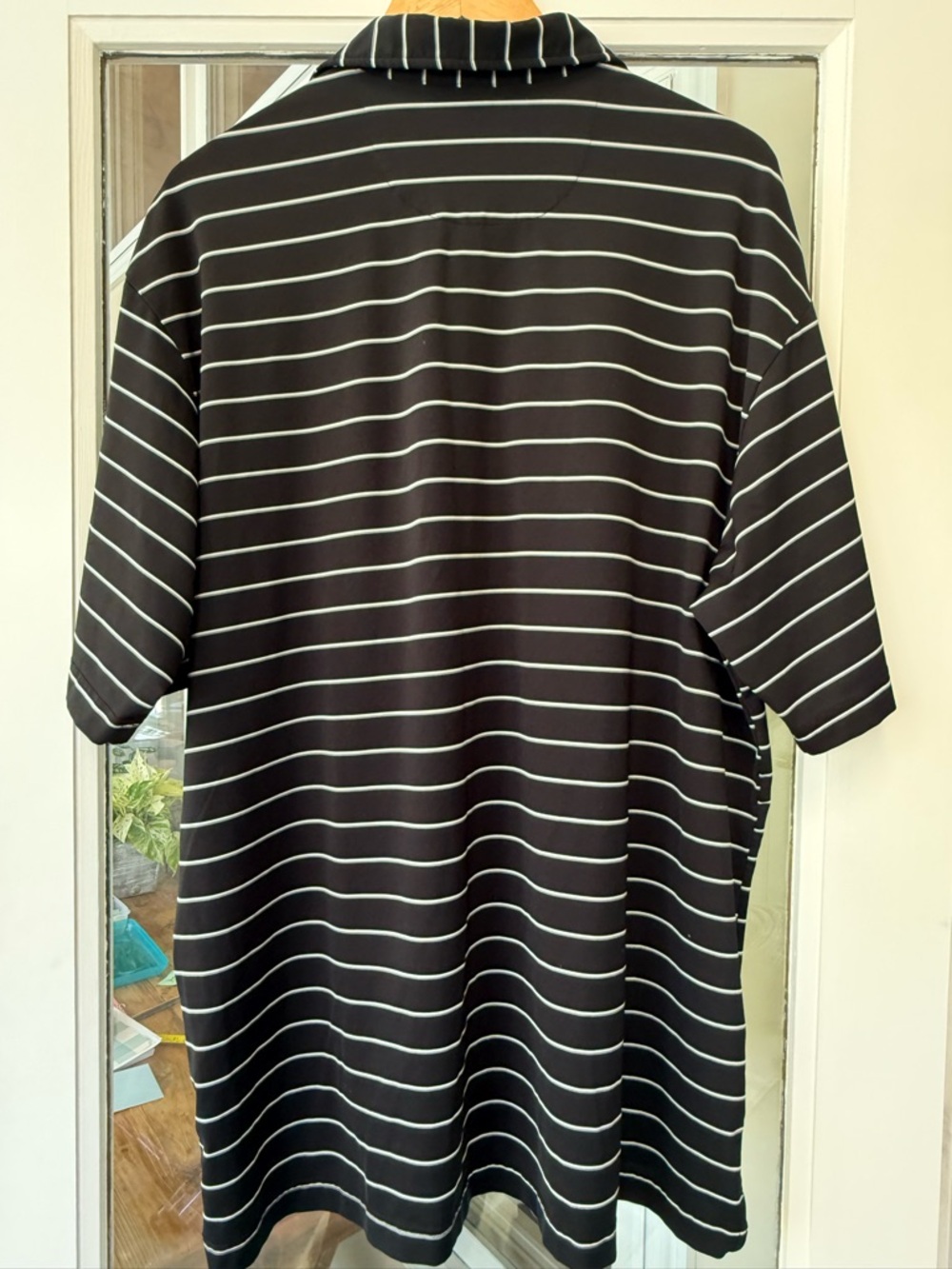 Men’s XL EUC Daniel Cremieux Black Polo with White Stripes. Classic. Super Soft! - Picture 3 of 5